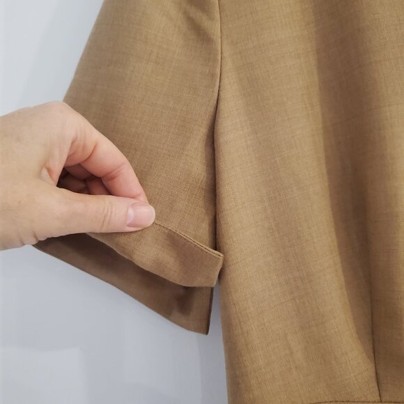 J CREW 100% Wool Neutral Short Sleeve Pencil Dress Super 120s Dress NEW - Picture 6 of 12